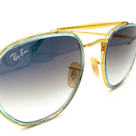 Ray-Ban Marshal II Aviator Sunglasses RB3648 52mm Arista w/ Gradient Blue Lens - Picture 4 of 14